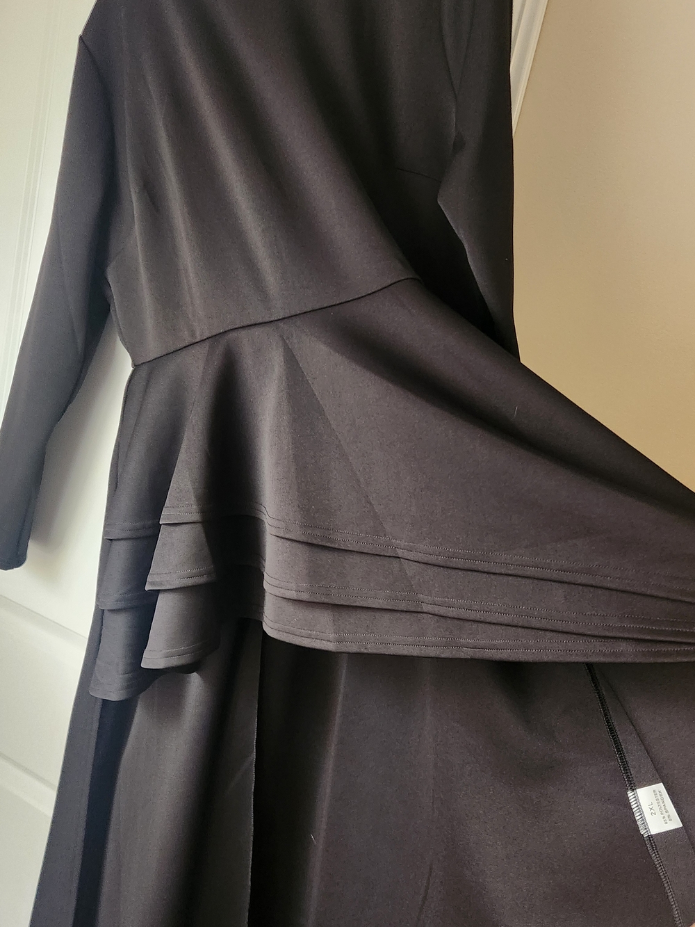 Black Asymmetrical High-Low Tunic Top – Long Back, Elegant Layered Style